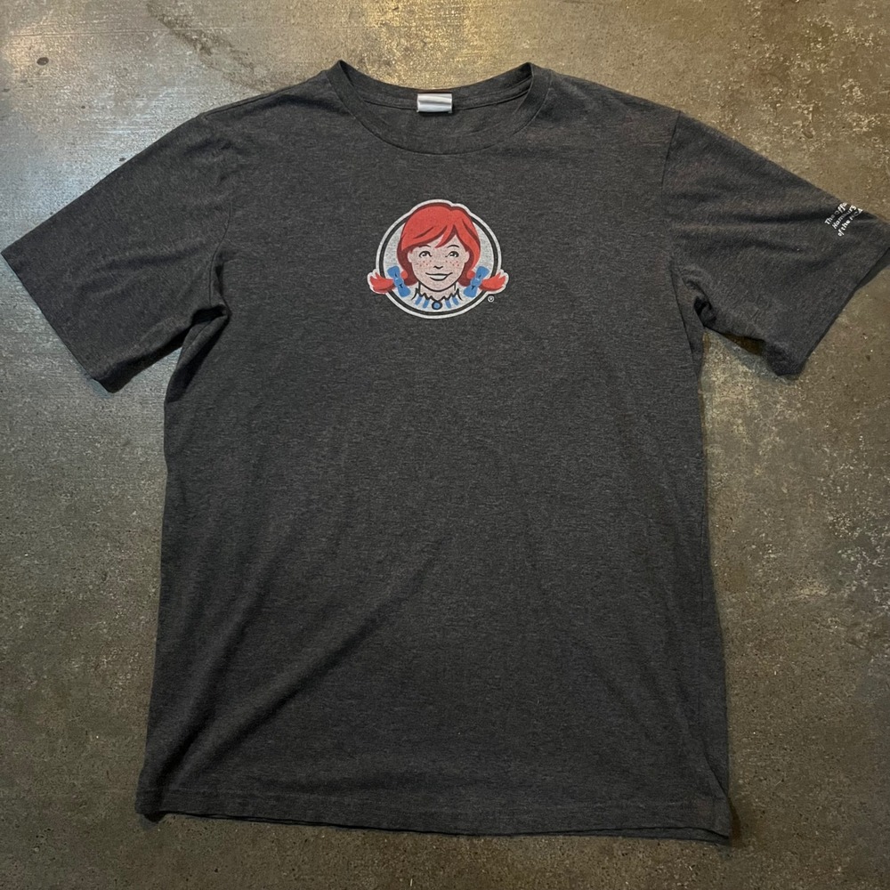 Barco Wendy's Shirt Mens M Grey‎ Fresh Since Day One Graphic NCAA Promo Tee